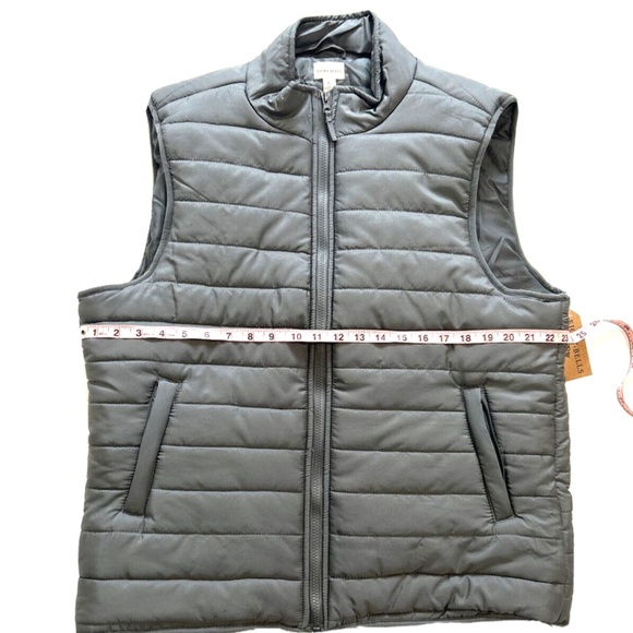 Eight Bells Puffer Vest Men's XL Gray Softshell Sleeveless Full Zip Jacket NEW - Picture 3 of 6